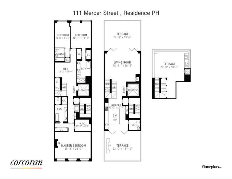 111 Mercer Street, PH | floorplan | View 11