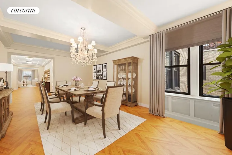 New York City Real Estate | View 47 East 88th Street, 15C | Virtually Staged Dining Room | View 3
