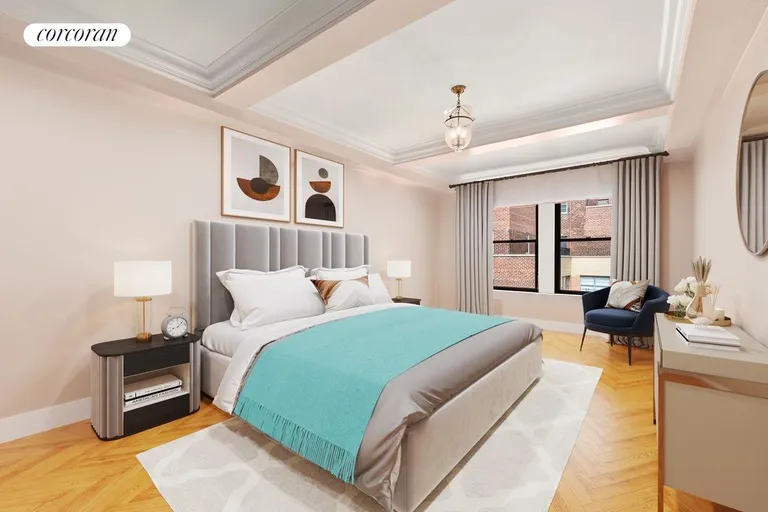 New York City Real Estate | View 47 East 88th Street, 15C | Virtually Staged Primary Bedroom | View 5