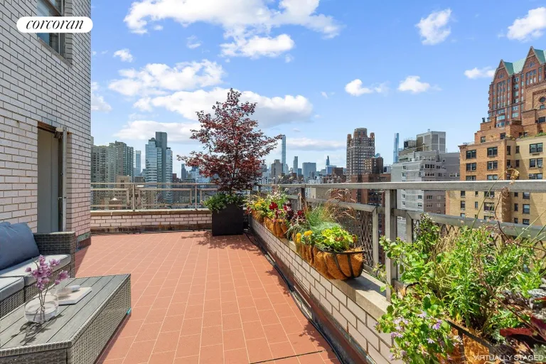 New York City Real Estate | View 230 East 79th Street, 19D | Wrap Terrace South & West & East | View 4