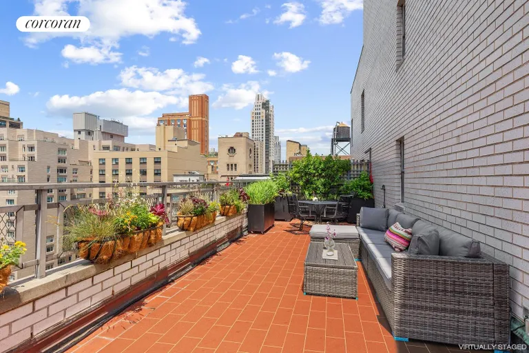 New York City Real Estate | View 230 East 79th Street, 19D | Setback Terrace w/electric & water | View 3