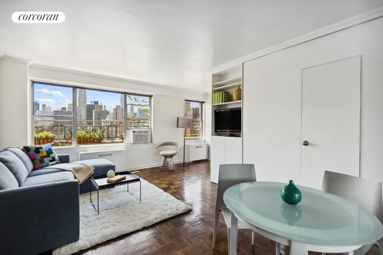 New York City Real Estate | View 230 East 79th Street, 19D | Alcove Studio w/wall of windows + | View 2