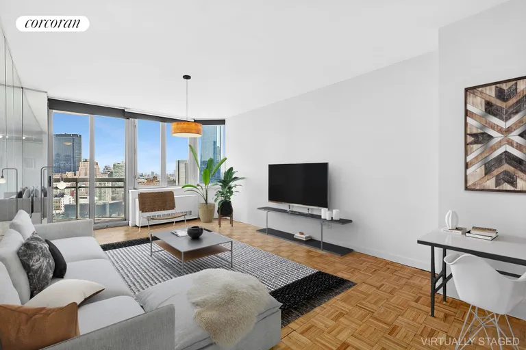 New York City Real Estate | View 500 West 43rd Street, 37B | Living Room | View 4