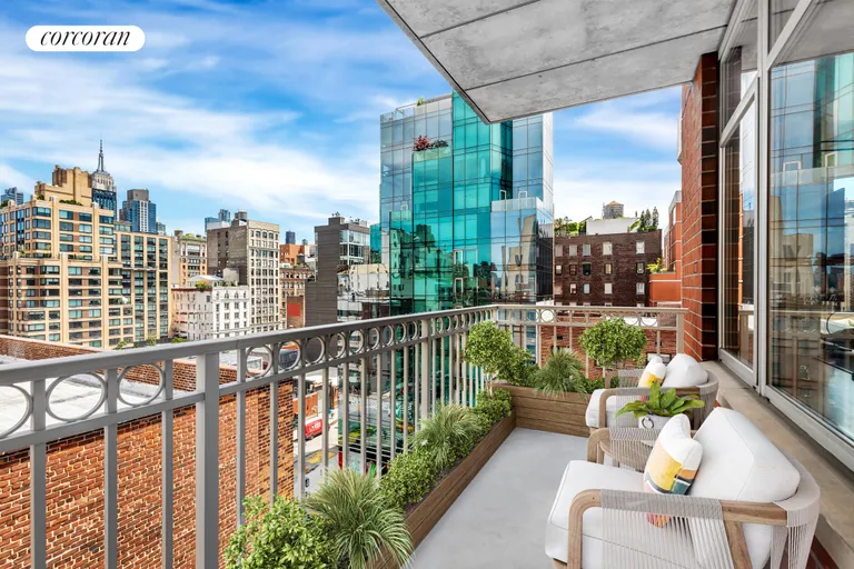 New York City Real Estate | View 201 West 17th Street, 8A | Private Balcony | View 2