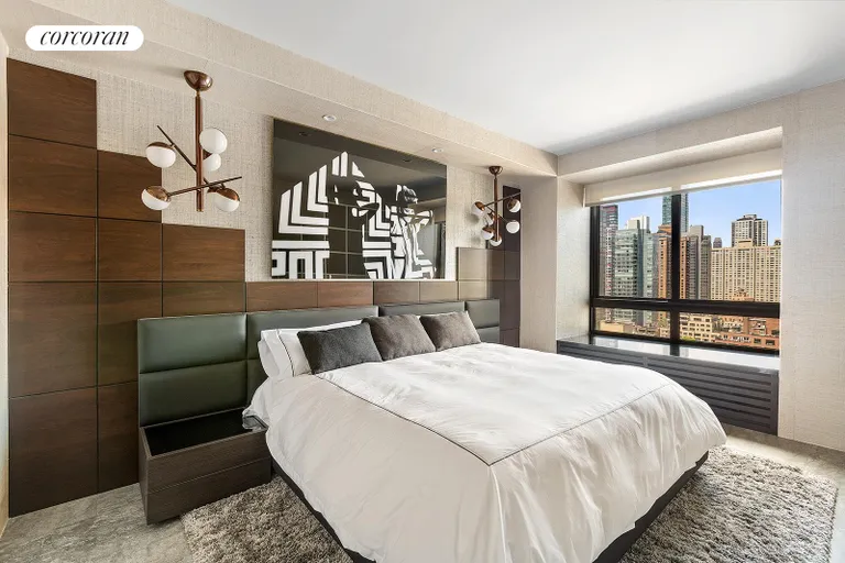 New York City Real Estate | View 100 United Nations Plaza, 23A | North-facing primary bedroom suite | View 6
