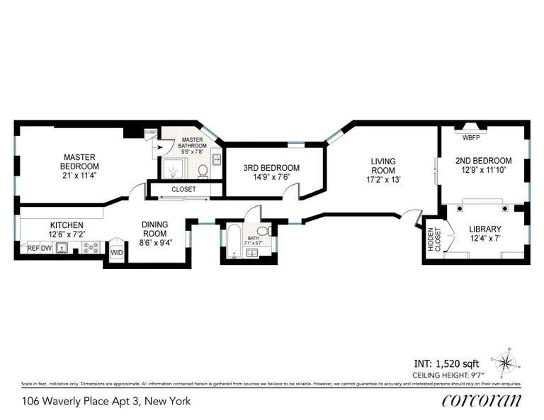 106 Waverly Place, 3 | floorplan | View 13