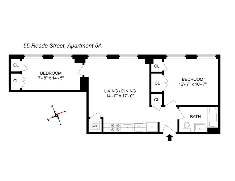 55 Reade Street, 5A | floorplan | View 7