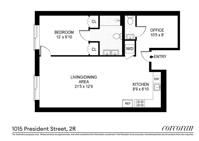 1015 President Street, 2R | floorplan | View 11