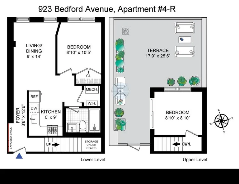 923 Bedford Avenue, 4R | floorplan | View 9