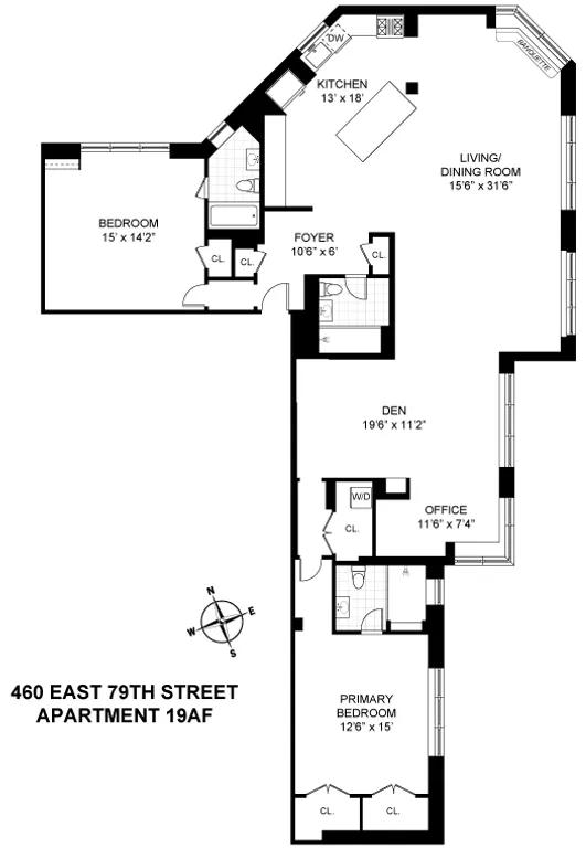 460 East 79th Street, 19AF | floorplan | View 8