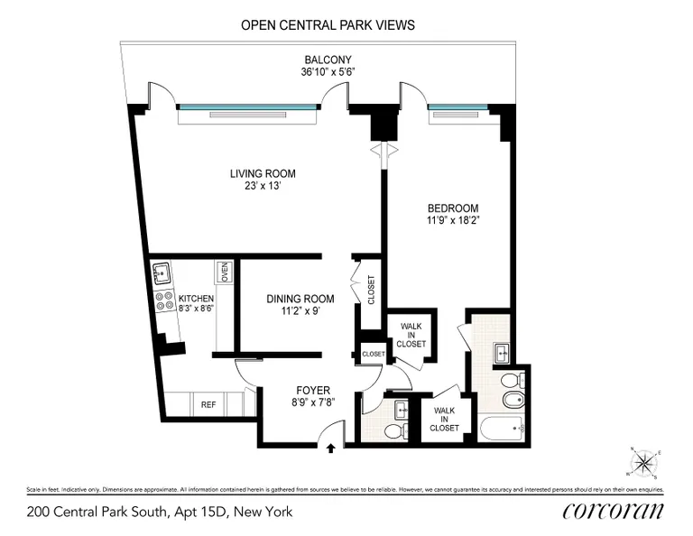 200 Central Park South, 15D | floorplan | View 9