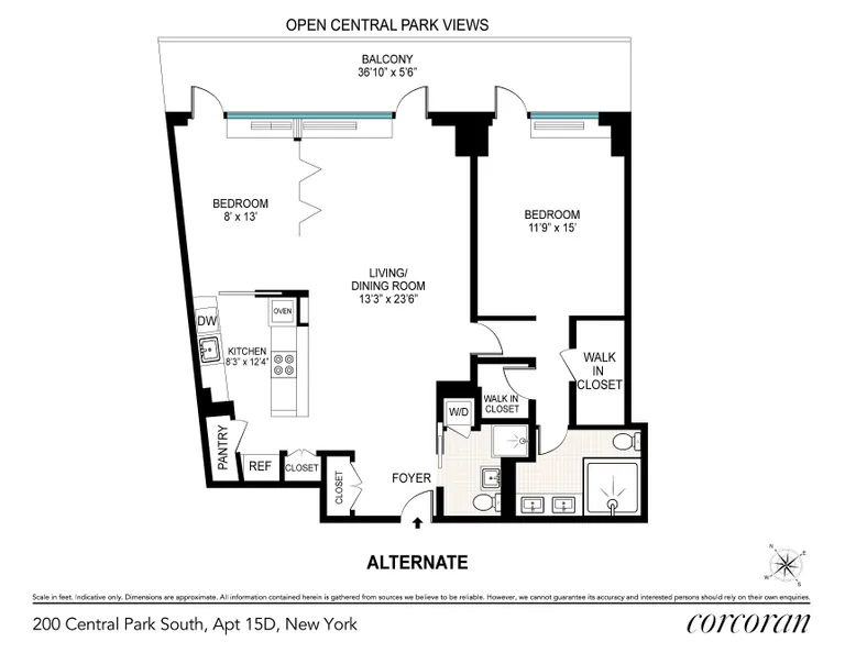 200 Central Park South, 15D | floorplan | View 10