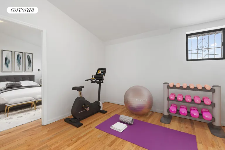 New York City Real Estate | View 422 49th Street, 4F | Virtually Staged workout room | View 5