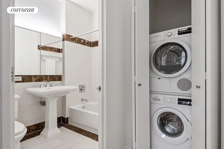 New York City Real Estate | View 455 Main Street, 1C | 2nd Bathroom & Laundry | View 8