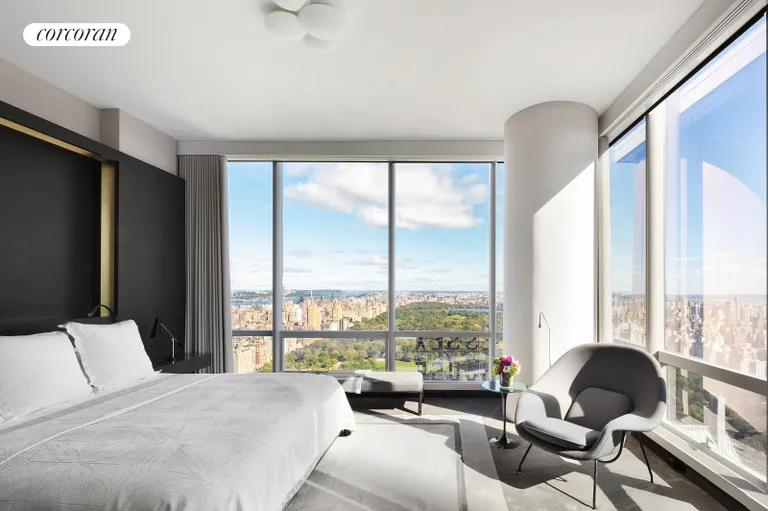 New York City Real Estate | View 157 West 57th Street, 53A | Primary Bedroom | View 9