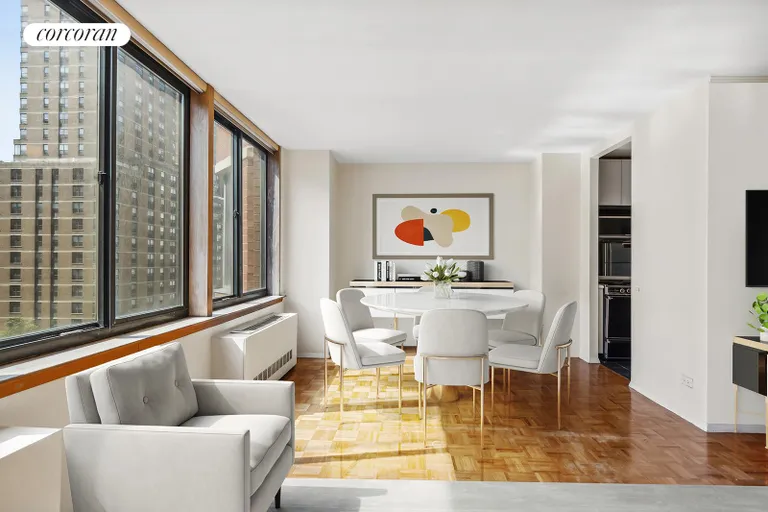 New York City Real Estate | View 250 West 89th Street, 7J | Virtually Staged Dining Area | View 3