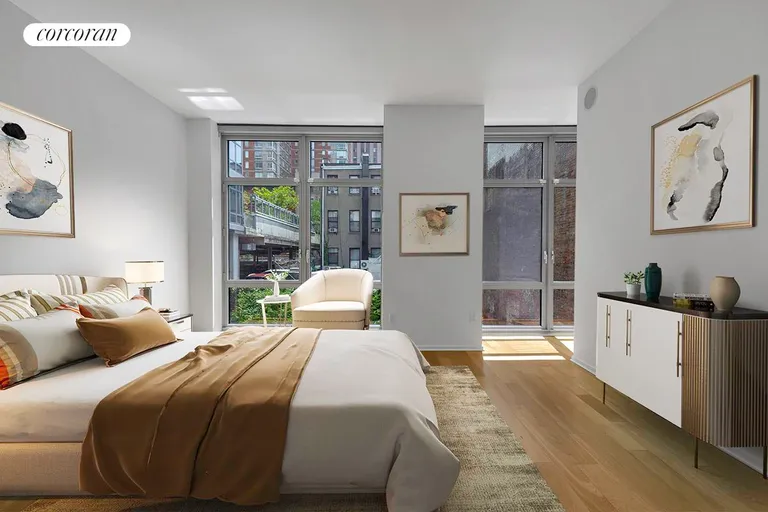 New York City Real Estate | View 310 West 52Nd Street, TH/2 | Primary Bedroom, Virtually Staged | View 7