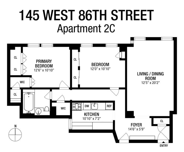 145 West 86th Street, 2C | floorplan | View 8