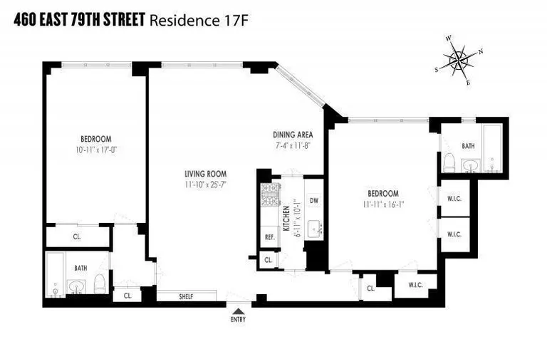 460 East 79th Street, 17F | floorplan | View 15