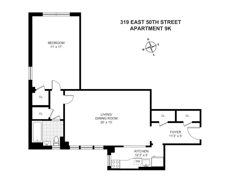 319 East 50th Street, 9K | floorplan | View 7