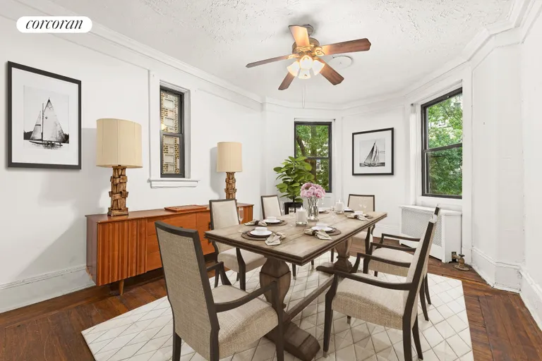 New York City Real Estate | View 400 Convent Avenue, 31 | Dining Room with Bay Windows | View 5