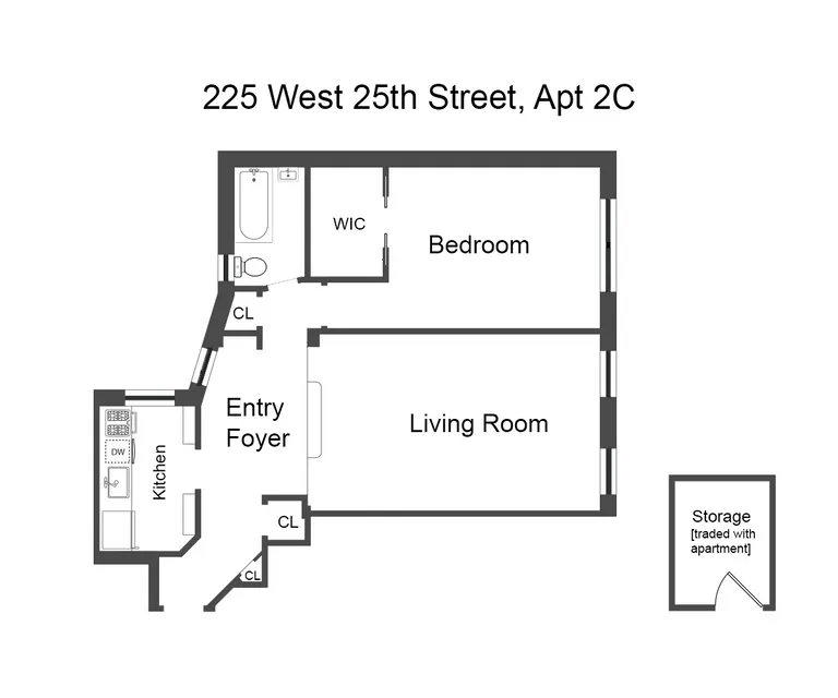 225 West 25th Street, 2C | floorplan | View 7