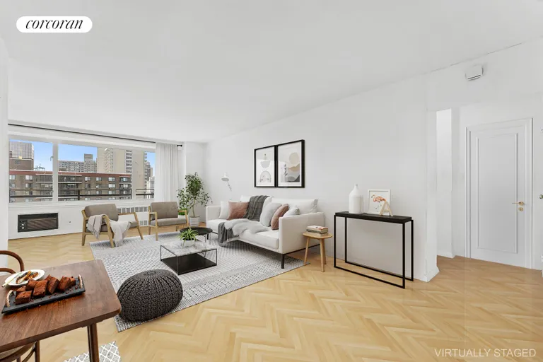 New York City Real Estate | View 392 Central Park West, 20B | Living Room with Renovation | View 4