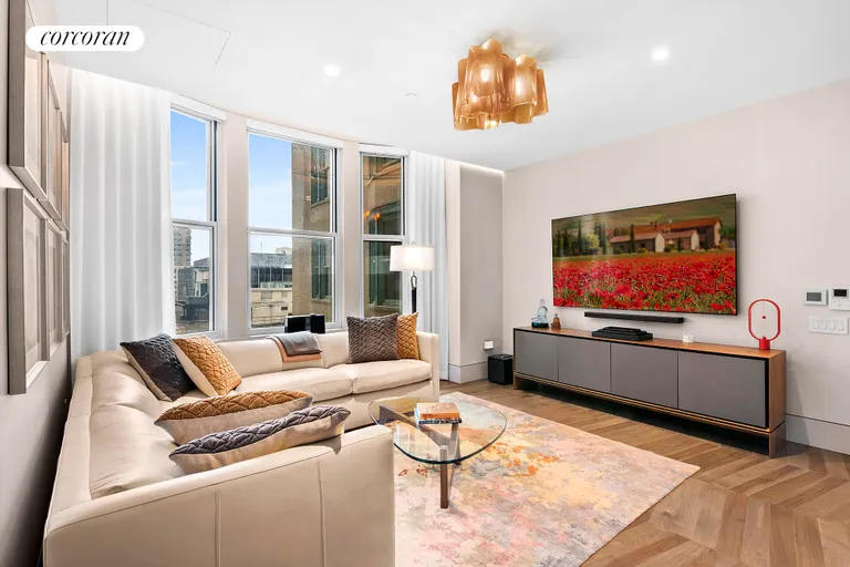 New York City Real Estate | View 49 Chambers Street, 8F | Living Room | View 2