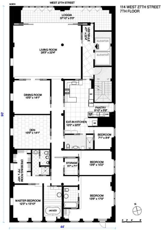114 West 27th Street, 7 FL | floorplan | View 23