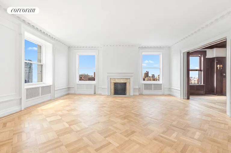New York City Real Estate | View 151 Central Park West, 12W | Living Room facing west | View 15
