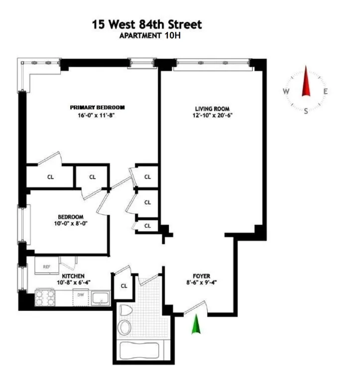 15 West 84th Street, 10H | floorplan | View 11