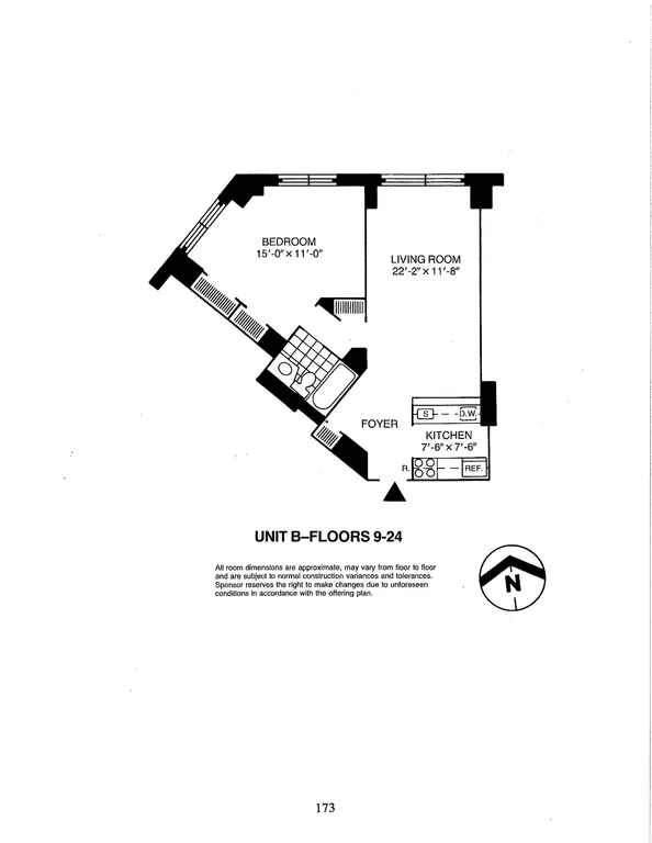 380 Rector Place, 24B | floorplan | View 10