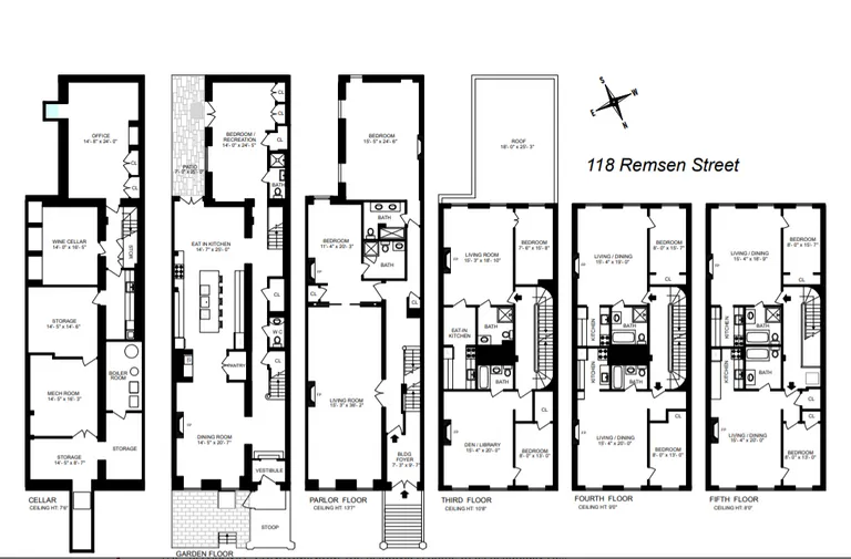 118 Remsen Street | floorplan | View 12