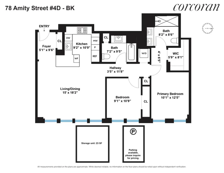 78 Amity Street, 4D | floorplan | View 12
