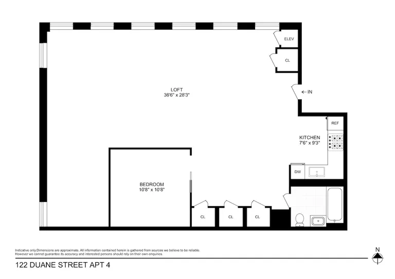 122 Duane Street, 4A | floorplan | View 5