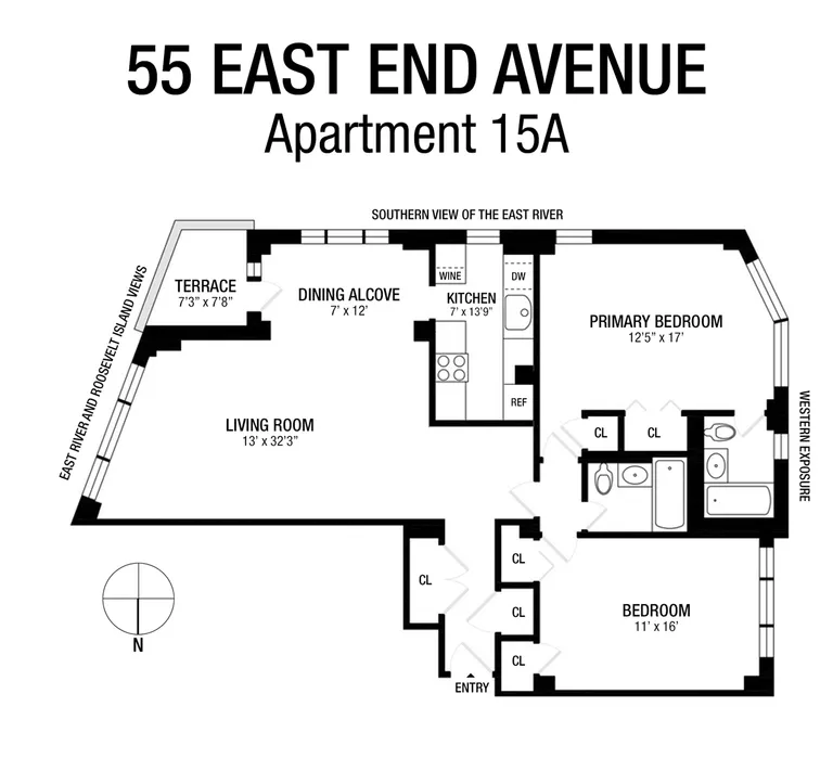 55 East End Avenue, 15A | floorplan | View 11