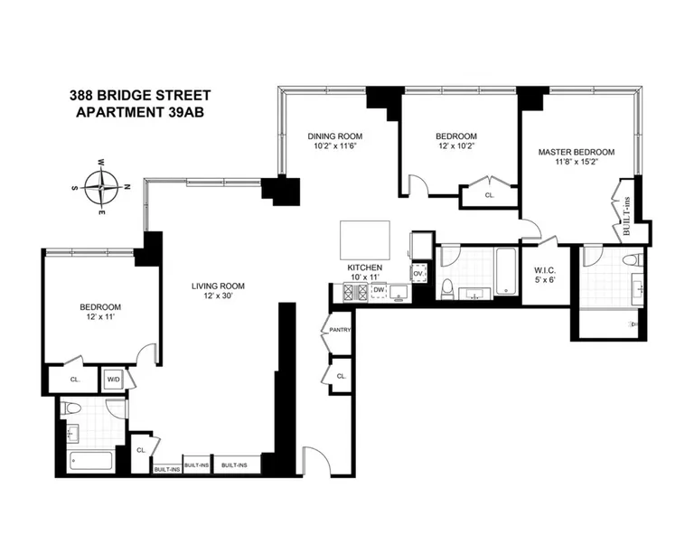 388 Bridge Street, 39A | floorplan | View 16