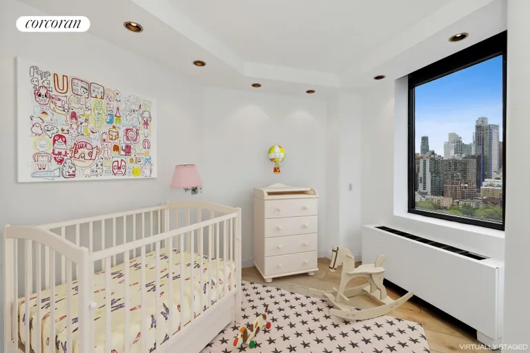 New York City Real Estate | View 415 East 37th Street, 19L | Virtually Staged Second Bedroom | View 5