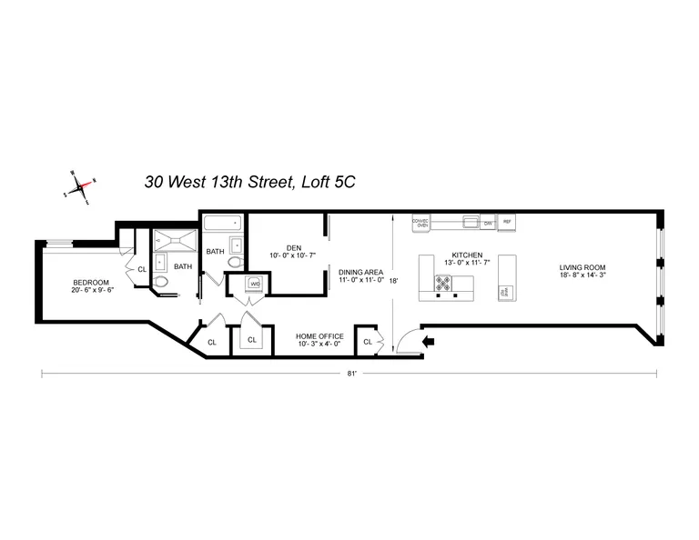 30 West 13th Street, 5C | floorplan | View 12
