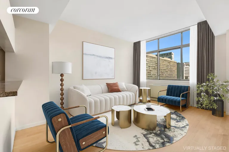 New York City Real Estate | View 250 East 30th Street, 10D | Spacious LR with Great Views! | View 2
