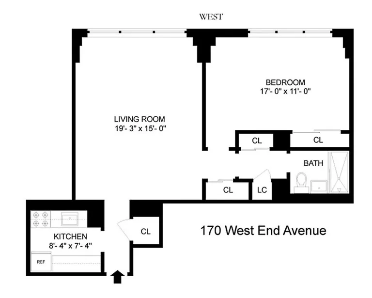 170 West End Avenue, 30J | floorplan | View 7