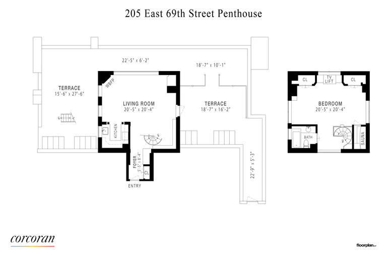 205 East 69th Street, PH | floorplan | View 17