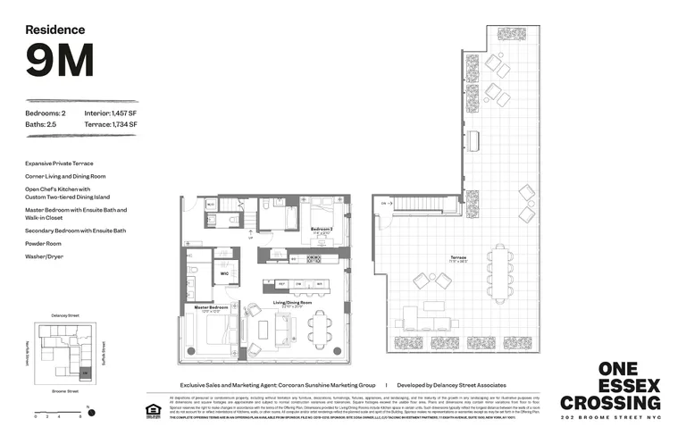 202 Broome Street, 9M | floorplan | View 5