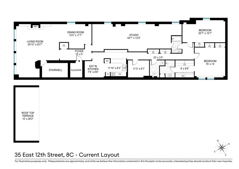 35 East 12th Street, 8C | floorplan | View 11