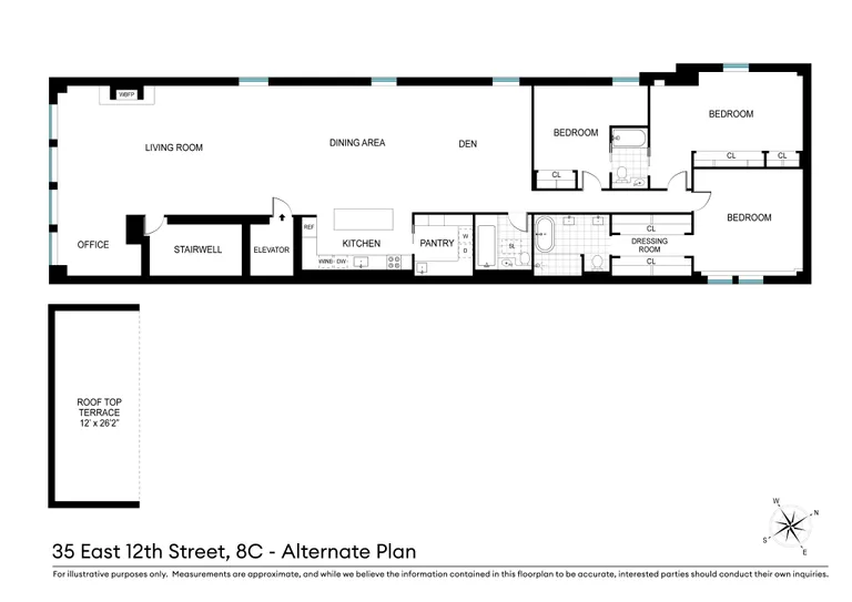35 East 12th Street, 8C | floorplan | View 12