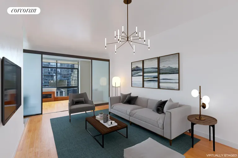 New York City Real Estate | View 303 East 43rd Street, 2C | VIRTUAL STAGED LIVING | View 2