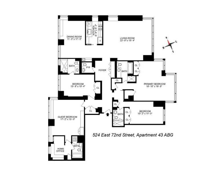 524 East 72Nd Street, 43ABG | floorplan | View 13