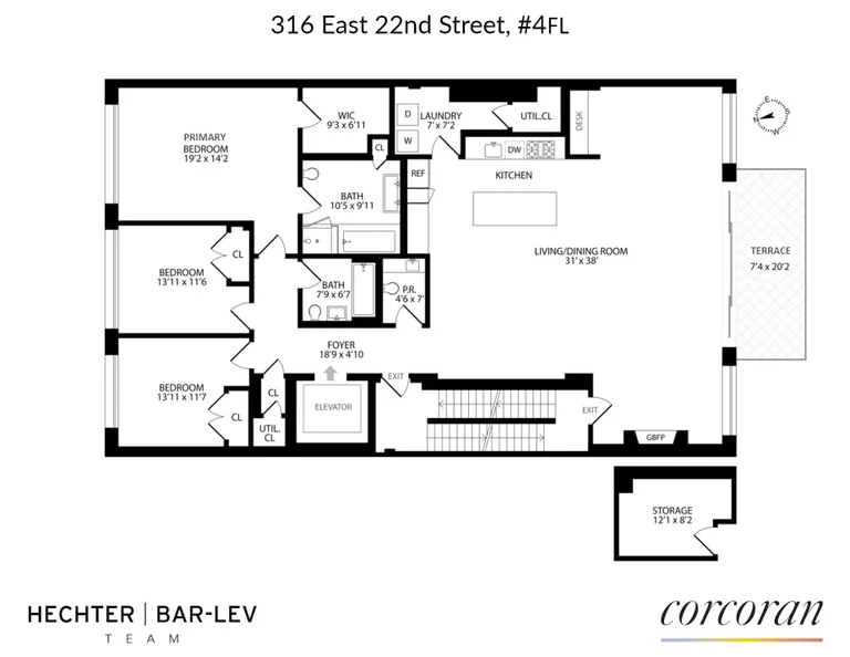316 East 22Nd Street, 4FL | floorplan | View 11