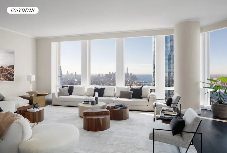 New York City Real Estate | View 35 Hudson Yards, 7601 | Living Room | View 2