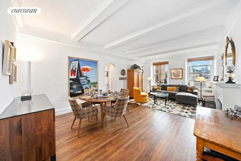 New York City Real Estate | View 35 West 9th Street, 7B | Living Room with southern view | View 3